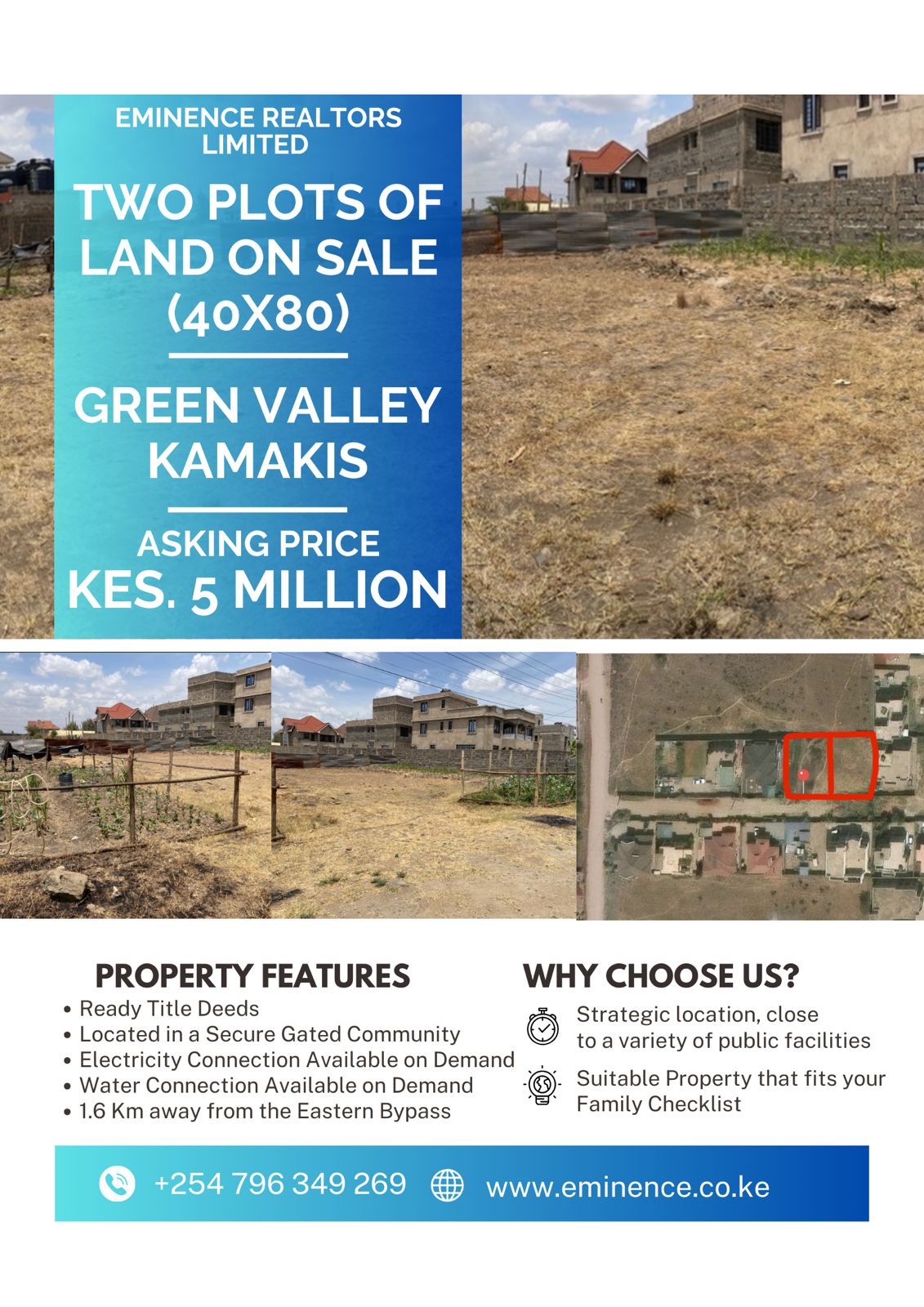 1/4 Acre Land for Sale in Greenvalley, Kamakis