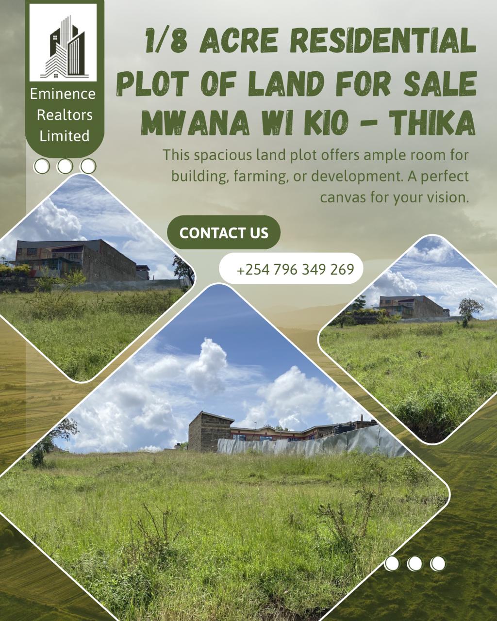 1/8 Acre Land for Sale in Mwana Wi Kio, Thika